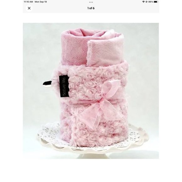 NEW Clip on Baby Blanket Stroller Shade Nursing Pink Bon Bon Rosette Secure2Me - Picture 1 of 7